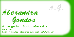 alexandra gondos business card